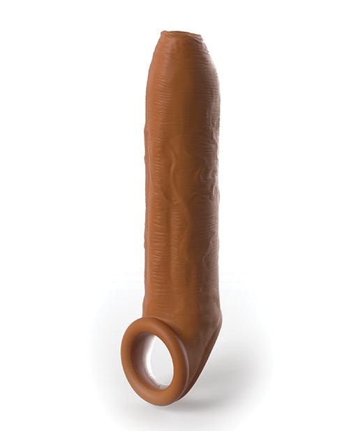 Pipedream Products Fantasy X-tensions Elite Uncut 7" Extension Sleeve W-strap - Tan Penis Toys