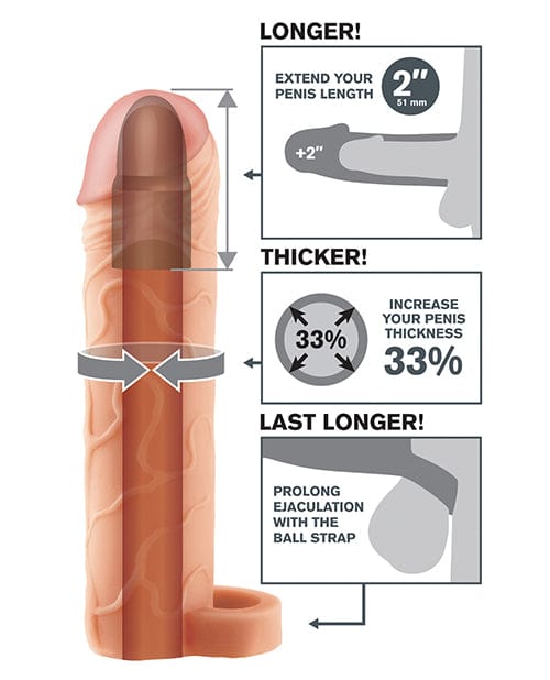 Pipedream Products Fantasy X-tensions Perfect 2" Extension with Ball Strap Penis Toys