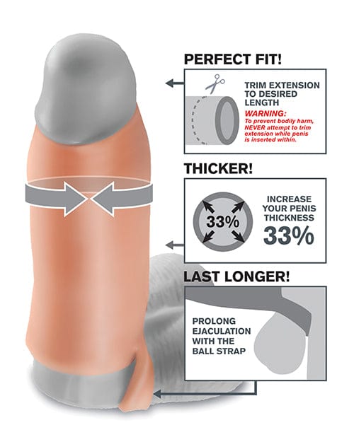 Pipedream Products Fantasy X-tensions Real Feel Enhancer XL - Flesh Penis Toys