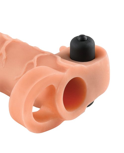 Pipedream Products Fantasy X-tensions Vibrating Real Feel Extension with Ball Strap Penis Toys