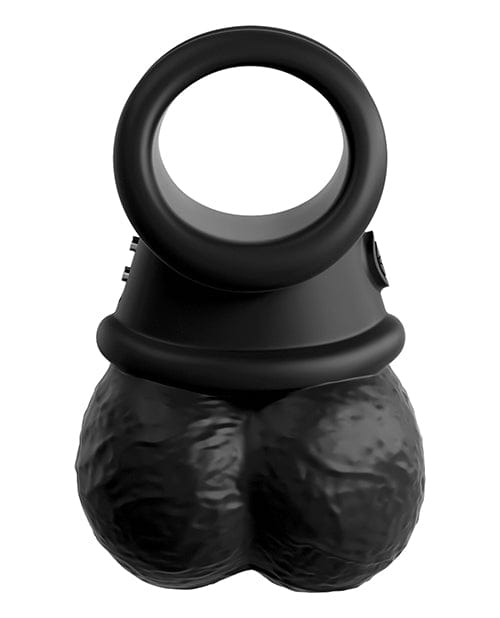 Pipedream Products King Cock Elite The Crown Jewels Vibrating Swinging Balls - Black Penis Toys