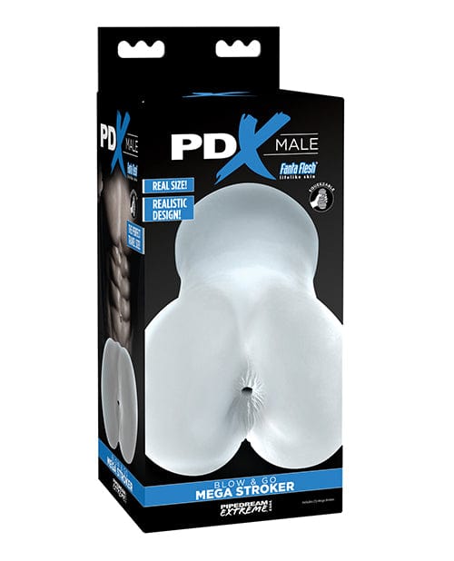 Pipedream Products PDX Male Blow &amp; Go Mega Stroker Frosted Penis Toys