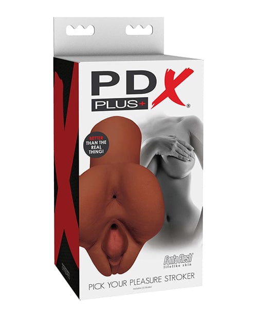 Pipedream Products PDX Plus Pick Your Pleasure Stroker Brown Penis Toys