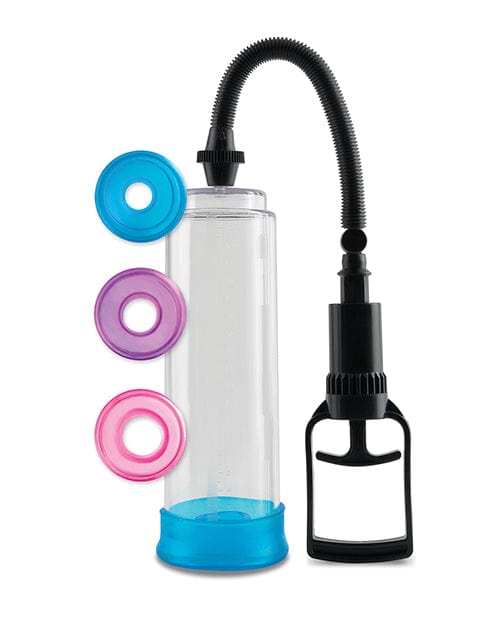 Pipedream Products Pump Worx Cock Trainer Pump System with 3 TPR Sleeves Penis Toys