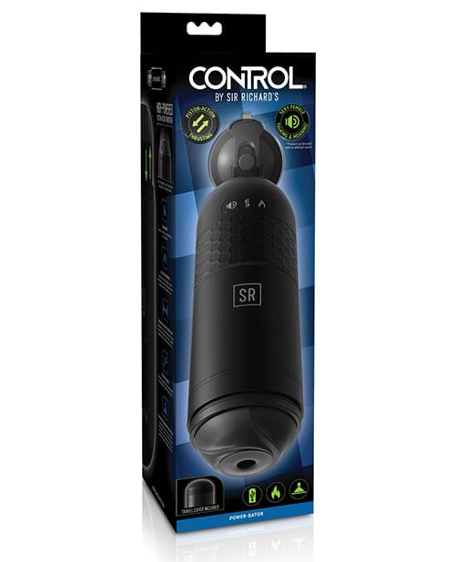 Pipedream Products Sir Richards Control Power-bator with Talking &amp; Moaning - Black Penis Toys
