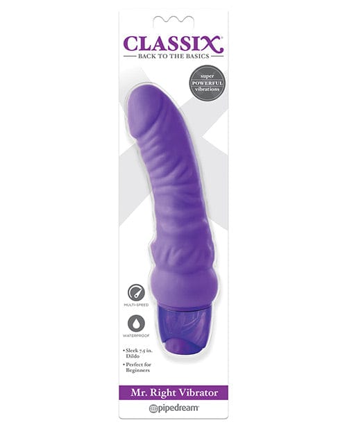 Pipedream Products Classix Mr Right Vibrator Purple Vibrators