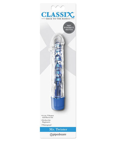 Pipedream Products Classix Mr. Twister Vibe with Sleeve - Blue Vibrators