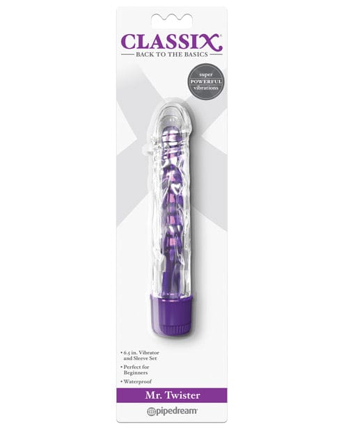Pipedream Products Classix Mr. Twister Vibe with Sleeve Purple Vibrators