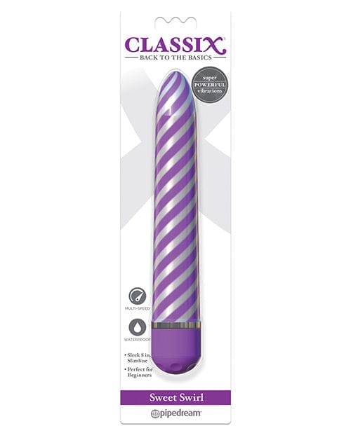Pipedream Products Classix Sweet Swirl Vibrator Purple Vibrators