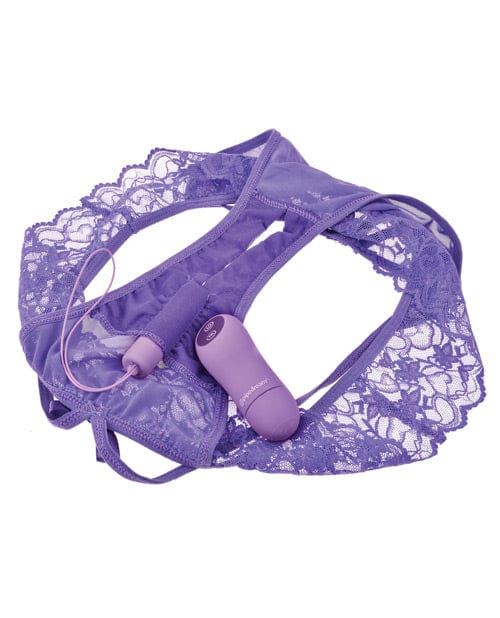 Pipedream Products Fantasy For Her Crotchless Panty Thrill Her - Purple Vibrators