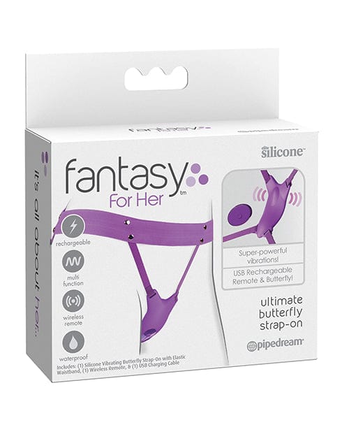 Pipedream Products Fantasy For Her Ultimate Butterfly Strap On - Purple Vibrators
