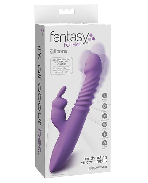 Pipedream Products Fantasy For Her Ultimate Thrusting Silicone Rabbit - Purple Vibrators
