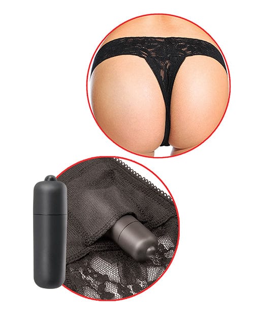 Pipedream Products Fetish Fantasy Series Hanky Spank Me Plus Size Vibrating Panties - Black Vibrators
