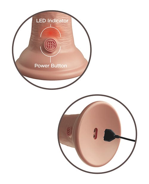 Pipedream Products King Cock Elite 6" Dual Density Vibrating Silicone Cock Vibrators