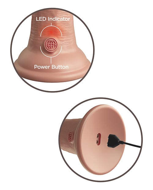 Pipedream Products King Cock Elite 8" Dual Density Vibrating Silicone Cock Vibrators
