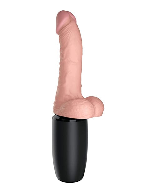 Pipedream Products King Cock Plus Thrusting, Warming &amp; Vibrating 6.5" Triple Threat Dong Vibrators