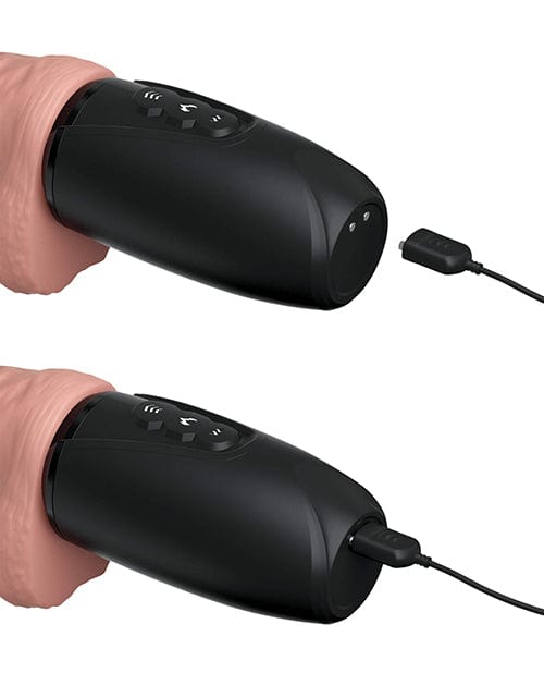 Pipedream Products King Cock Plus Thrusting, Warming & Vibrating 6.5" Triple Threat Dong Vibrators
