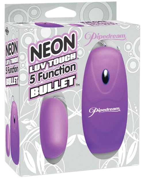Pipedream Products Neon Luv Touch Bullet - 5 Function Purple Vibrators
