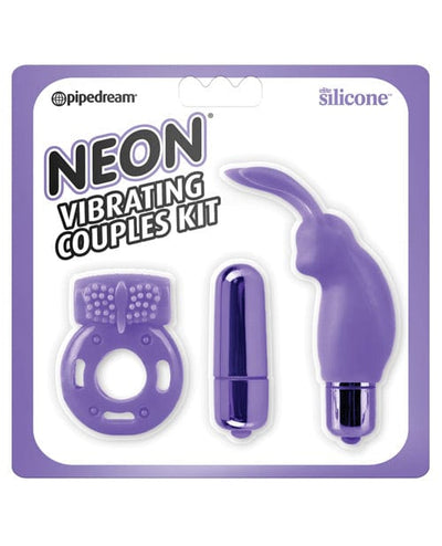 Pipedream Products Neon Luv Touch Vibrating Couples Kit Purple Vibrators