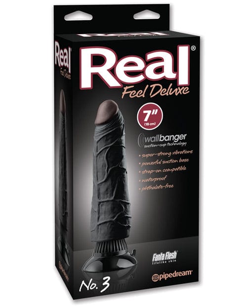 Pipedream Products Real Feel Deluxe No. 3 - 7" Vibe Waterproof Black Vibrators