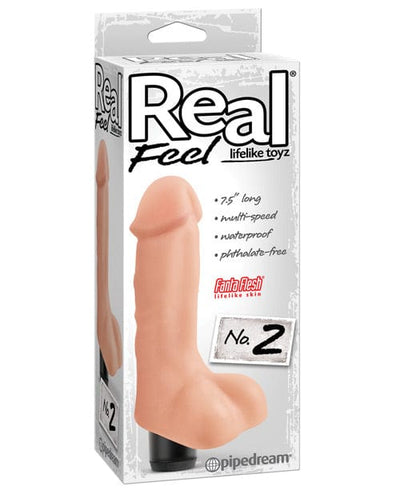 Pipedream Products Real Feel No.2 Long Vibe Waterproof Multispeed Flesh / 7.5" Vibrators