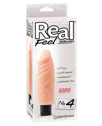 Pipedream Products Real Feel No. 4  Long 6" Vibe Waterproof - Multi-speed Flesh Vibrators
