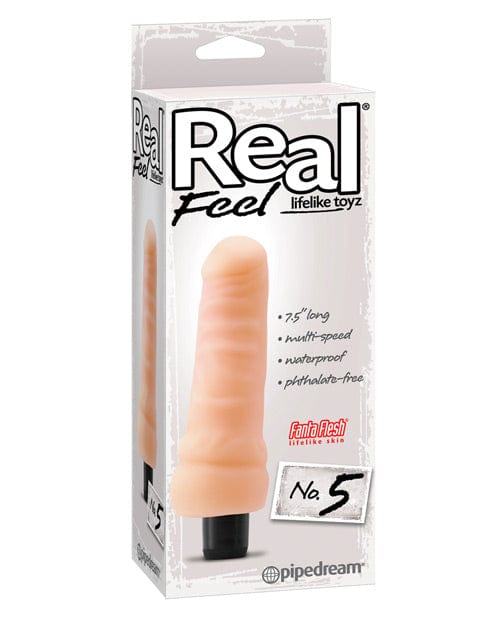 Pipedream Products Real Feel No. 5 Long 7.5" Vibe Waterproof - Multi-Speed Flesh Vibrators