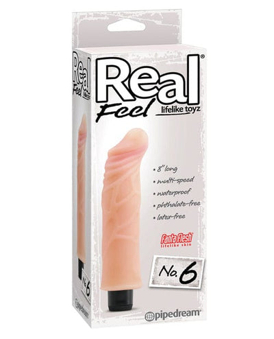 Pipedream Products Real Feel No. 6 Long 8" Vibe Waterproof - Multi-Speed Flesh Vibrators