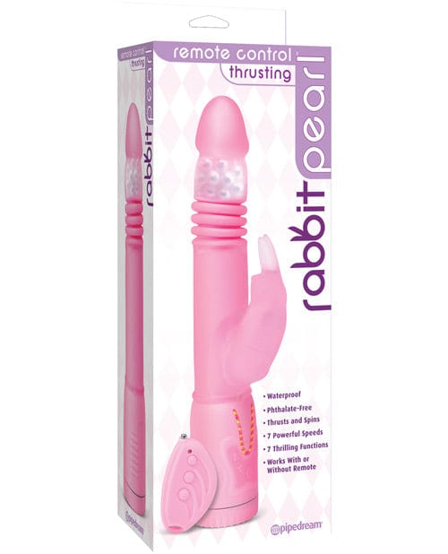 Pipedream Products Remote Control Thrusting Rabbit Pearl - Pink Vibrators