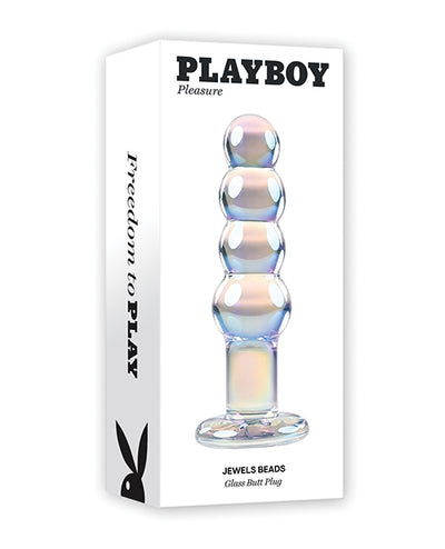 Playboy Playboy Pleasure Jewels Beads Anal Plug - Clear Anal Toys