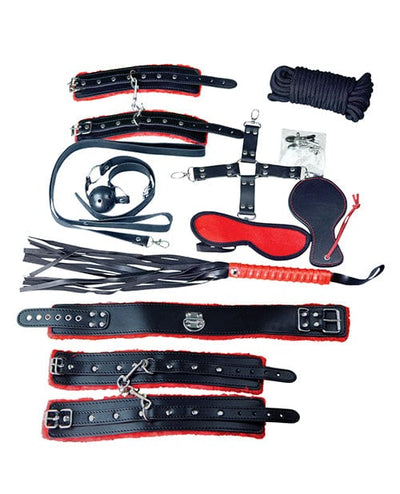 Plesur Plesur Deluxe Bondage Kit - Black-Red Kink & BDSM