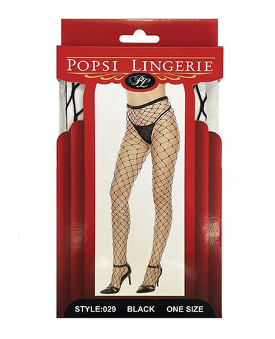 Popsi Lingerie Fence Net Pantyhose Black O-s Lingerie & Costumes