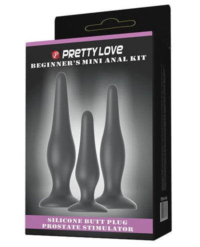 Pretty Love Pretty Love Beginner's Mini Anal Kit - Black Set Of 3 Anal Toys
