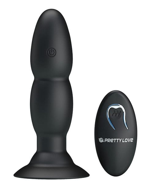 Pretty Love Pretty Love Remote Control Beaded Plug 4 Function - Black Anal Toys