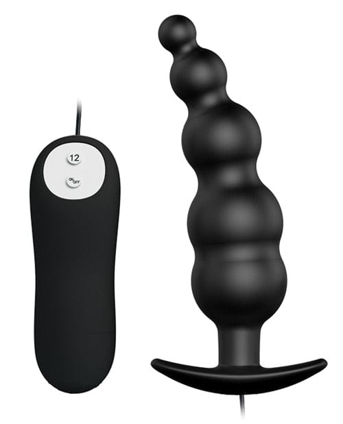 Pretty Love Pretty Love Vibrating Bead Shaped Butt Plug - Black Anal Toys