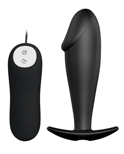 Pretty Love Pretty Love Vibrating Penis Shaped Butt Plug - Black Anal Toys