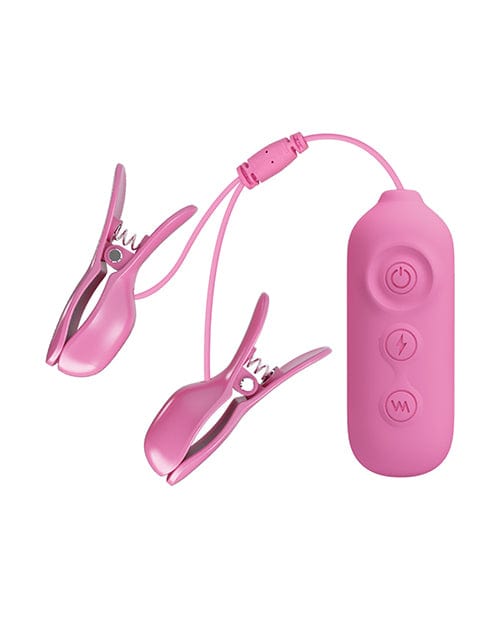 Pretty Love Pretty Love Romantic Wave II EStim &amp; Vibrating Nipple Clip - Pink Kink &amp; BDSM