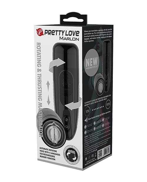 Pretty Love Pretty Love Marlon Thrusting &amp; Rotating Masturbator - Black Penis Toys