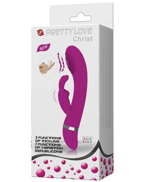 Pretty Love Pretty Love Christ Come Hither Rabbit - 7 Function Fuchsia Vibrators