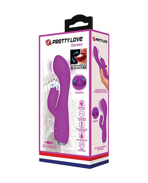 Pretty Love Pretty Love Gloria Licking Rabbit - Fuchsia Vibrators
