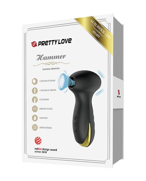 Pretty Love Pretty Love Hammer Sucking &amp; Vibrating - Black &amp; Gold Vibrators