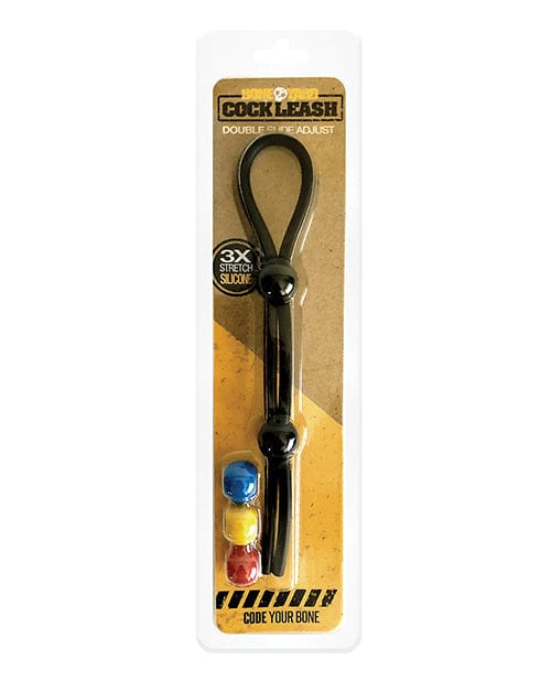 Rascal Video Boneyard Double Cock Leash - Black Penis Toys