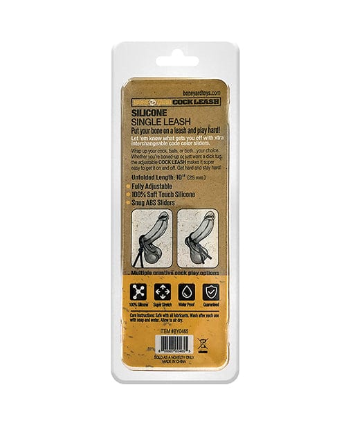 Rascal Video Boneyard Single Cock Leash - Black Penis Toys