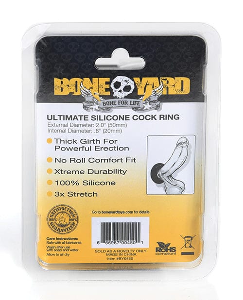 Rascal Video Boneyard Ultimate Silicone Ring - Black Penis Toys