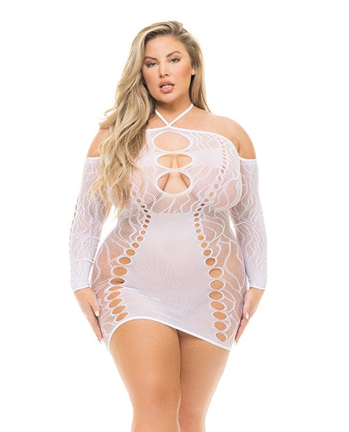 Rene Rofe Pink Lipstick Animal Inside Dress White / Queen Lingerie &amp; Costumes