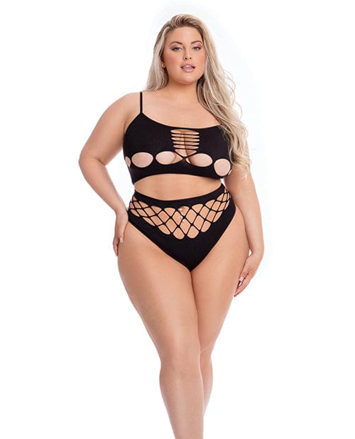 Pink Lipstick Neon Dreams Bra & High Waist Thong