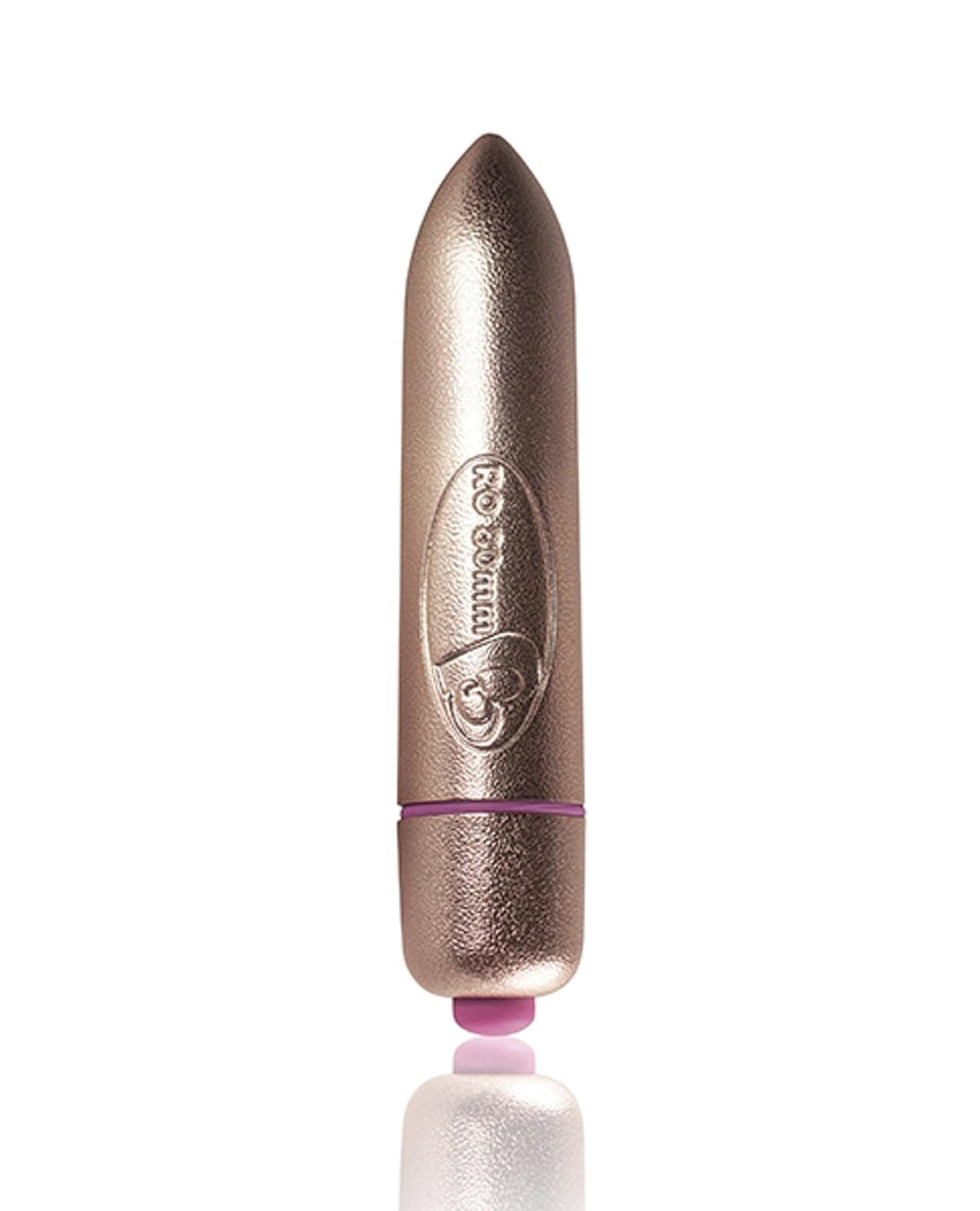 Rocks Off Precious Golden Passion Colored Ro-80 mm Bullet - 7 Speed Gold