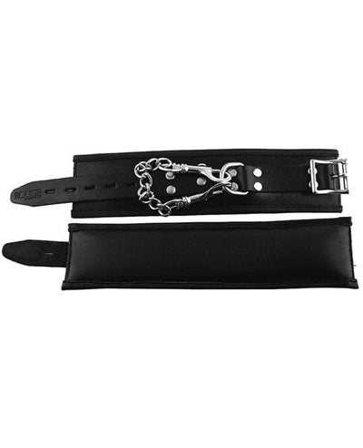 Rouge Rouge Padded Leather Wrist Cuffs Black Kink & BDSM