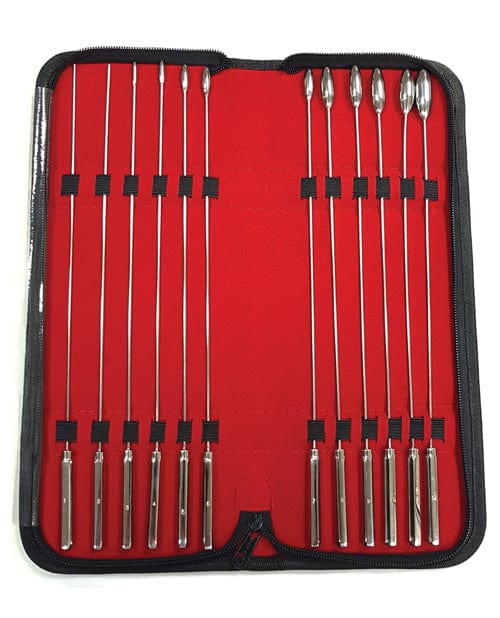 Rouge Rouge Stainless Steel Rosebud Dilator Set - Set Of 12 Kink &amp; BDSM