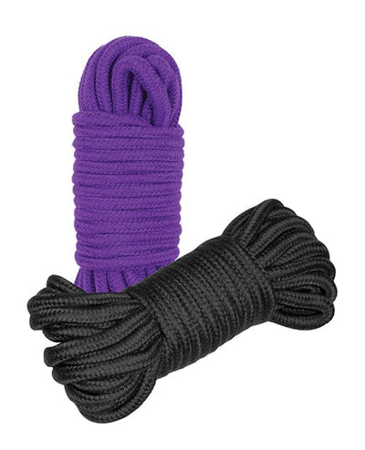 S & G Entertainment / Plesur Plesur Cotton Shibari Bondage Rope 2 Pack Black/purple Kink & BDSM